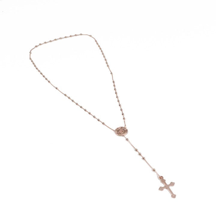 Nyaklánc medállal, I Duchi, Ezüst 925, 42 cm, Rose Gold