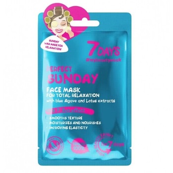 Masca servetel pentru ten Perfect Sunday, 7Days, Hidratanta, Hranitoare, 28 g Masca servetel pentru ten Perfect Sunday, 7Days, Hidratanta, Hranitoare, 28 g