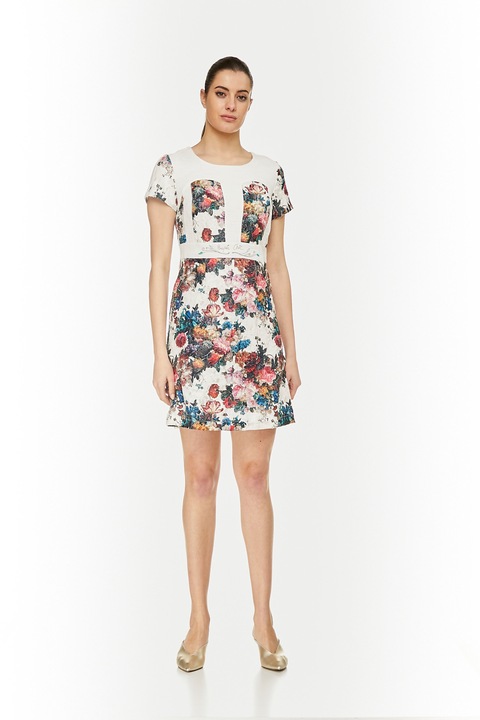 Rochie dama, Mercedes de Miguel, cu flori, Multicolor