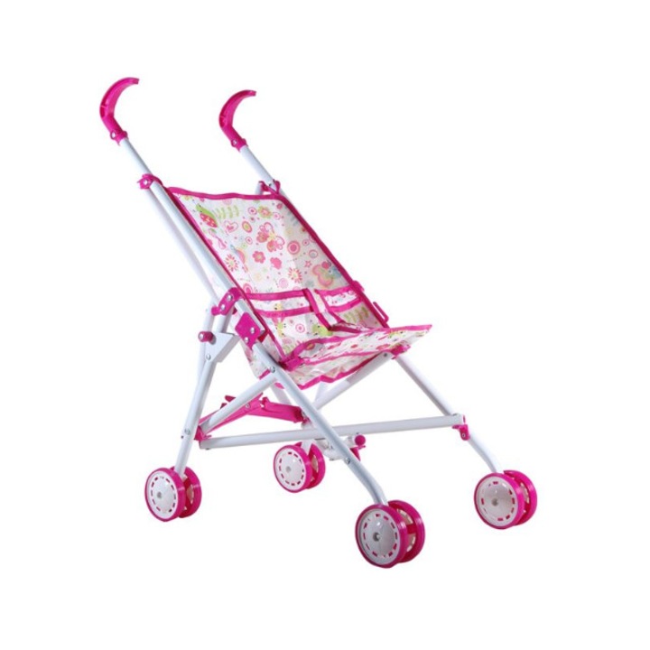 Carucior pentru papusi Mobi, design modern, multicolor, +3 ani, 60x24 cm