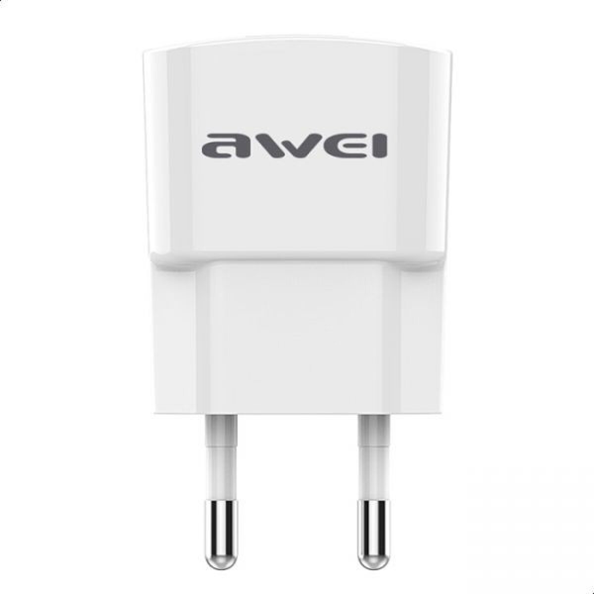 Incarcator Retea Awei 2xUsb cu Cablu Date Lightning 1m Alb