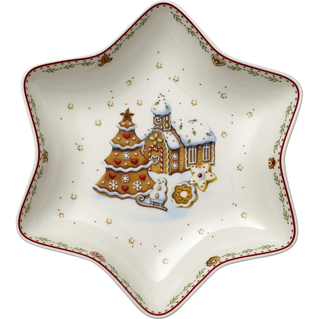 Bol servire, Villeroy & Boch, Winter Bakery Delight Gingerbread Village, 24.5 cm, portelan premium