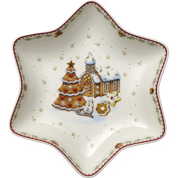 Bol servire, Villeroy & Boch, Winter Bakery Delight Gingerbread Village, 24.5 cm, portelan premium Bol servire, Villeroy & Boch, Winter Bakery Delight Gingerbread Village, 24.5 cm, portelan premium