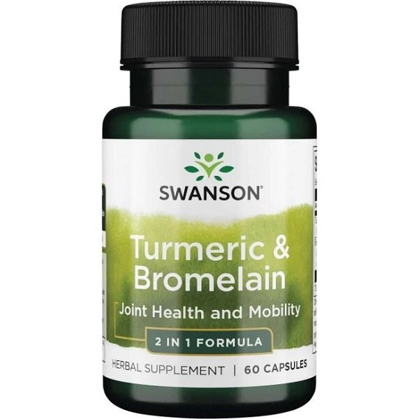 Supliment alimentar, Articulatii si Mobilitate, Swanson Turmeric & Bromelain - 60 capsule (60 doze)