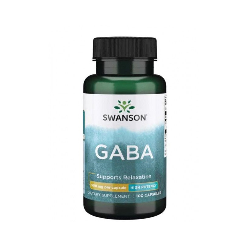 Swanson GABA, 500mg - 100 Capsule