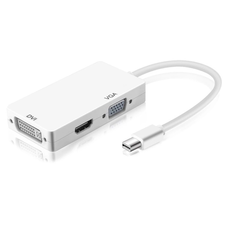 Адаптер NEXT Mini Displayport / Thunderbolt към HDMI, VGA, DVI за Лаптоп, Телевизор, Проектор