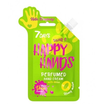 Crema hidratanta pentru maini, Happy Hands, 7Days, Miros de pepene galben, 25 g Crema hidratanta pentru maini, Happy Hands, 7Days, Miros de pepene galben, 25 g