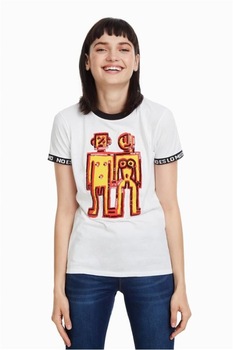 Tricou Desigual 18WWTKXA, Alb, 40 Tricou Desigual 18WWTKXA, Alb, 40