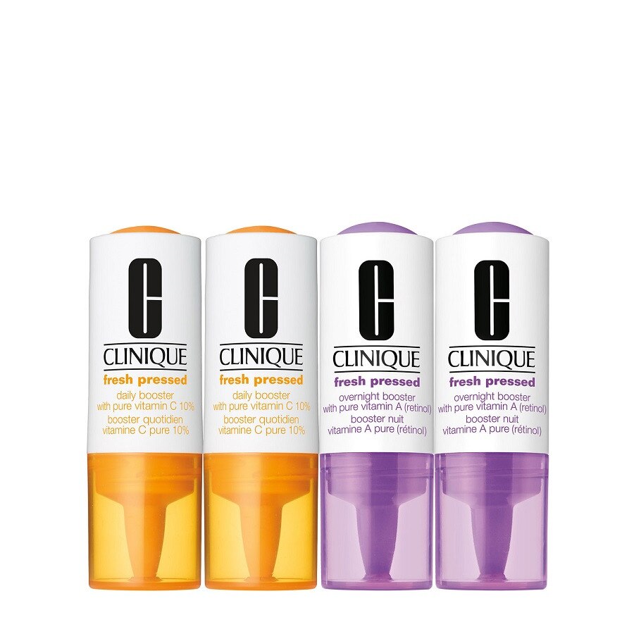 Set cosmetic pentru ingrijire de zi si de noapte Clinique Fresh Pressed 2 x 8,5 ml + 2 x 6 ml