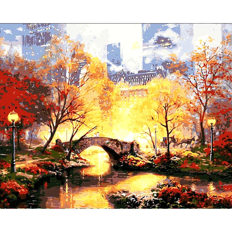 Set pictura pe numere Central Park New York,40*50cm
