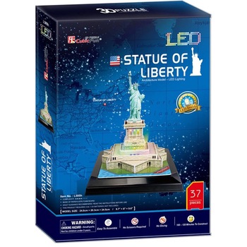 Puzzle 3D Cubic Fun LED - Statuia Libertatii, 37 piese Puzzle 3D Cubic Fun LED - Statuia Libertatii, 37 piese
