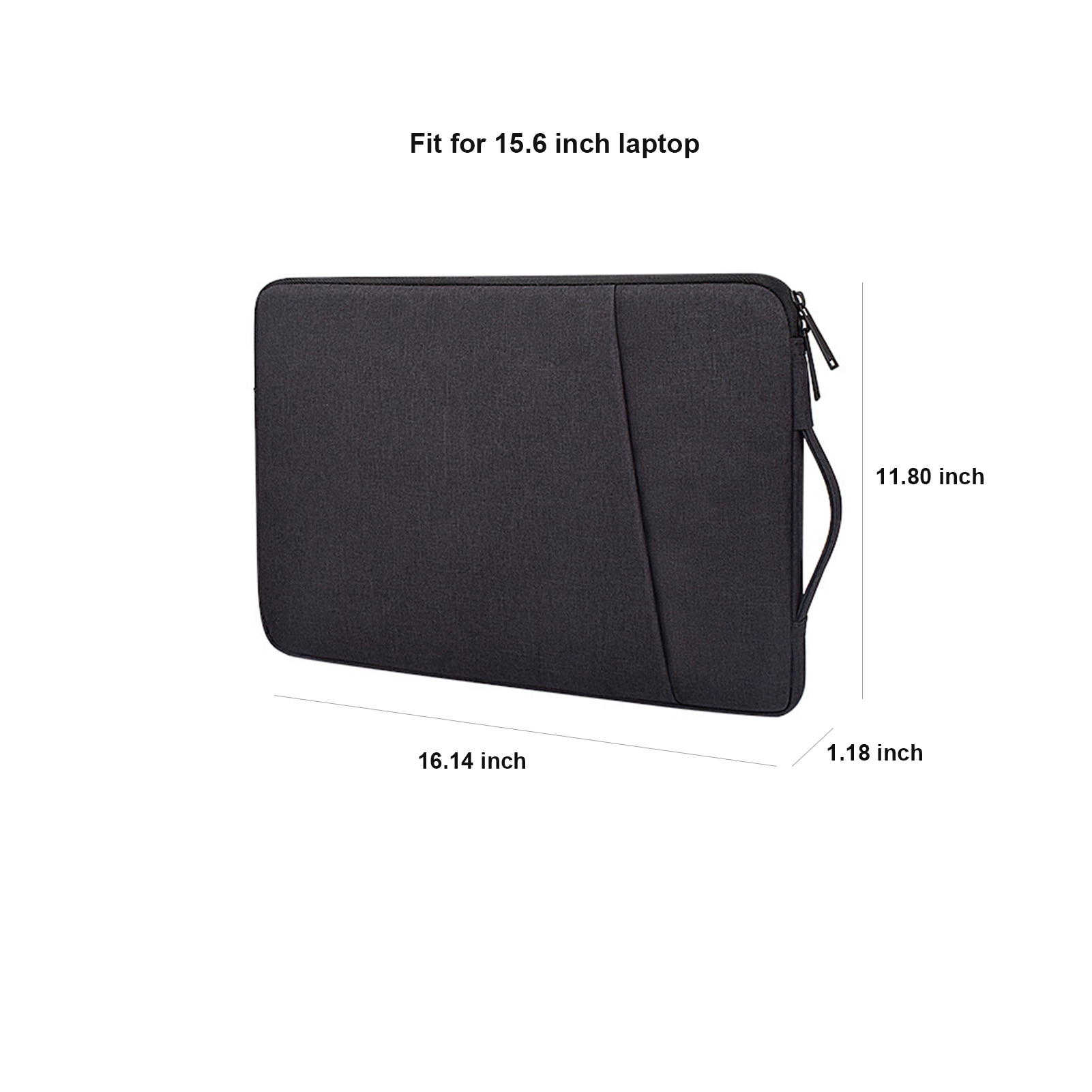 Geanta pentru laptop 15.6 ", Impermeabila, Rezistenta la socuri, Negru