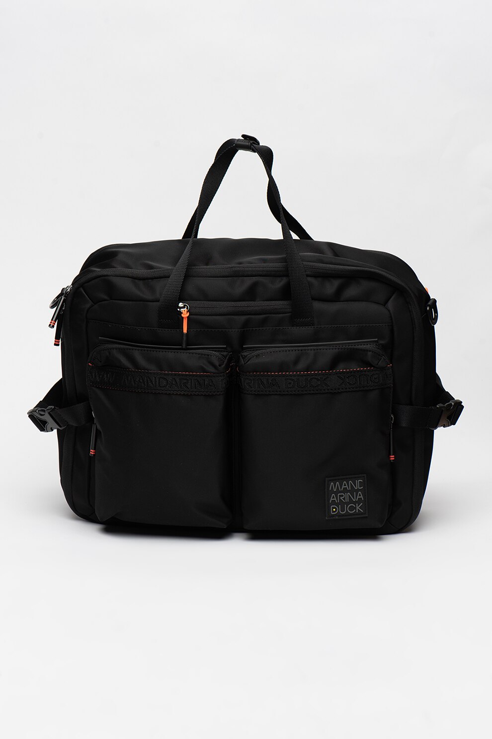 Mandarina Duck, Geanta duffle cu buzunare multiple, Negru