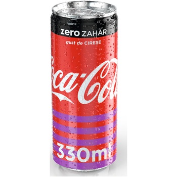 Bautura Carbogazoasa Coca-Cola Cherry Zero Zahar, Doza, 0.33l Bautura Carbogazoasa Coca-Cola Cherry Zero Zahar, Doza, 0.33l