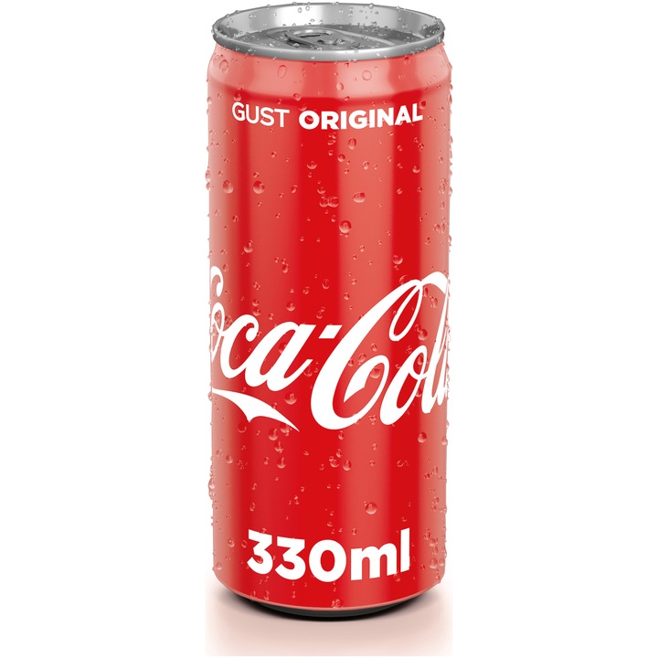 Bautura Carbogazoasa Coca – Cola Gust Original, Doza, 0.33l