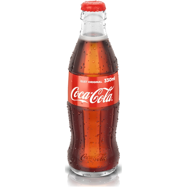Bautura Carbogazoasa Coca-Cola Gust Original, Sticla 0.33l