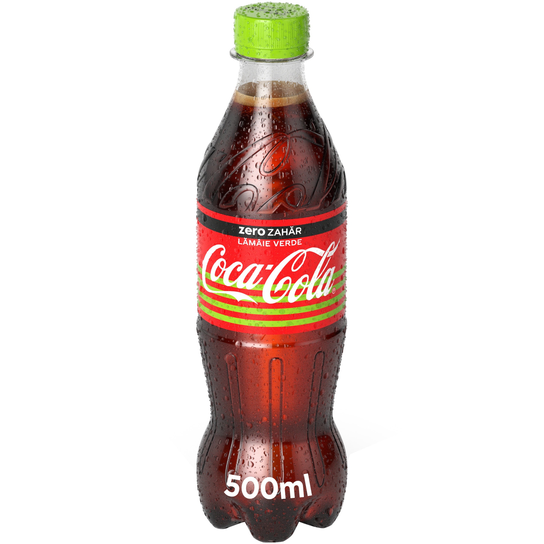 Bautura Carbogazoasa Coca-Cola Lime Zero Zahar, Pet, 0.5l