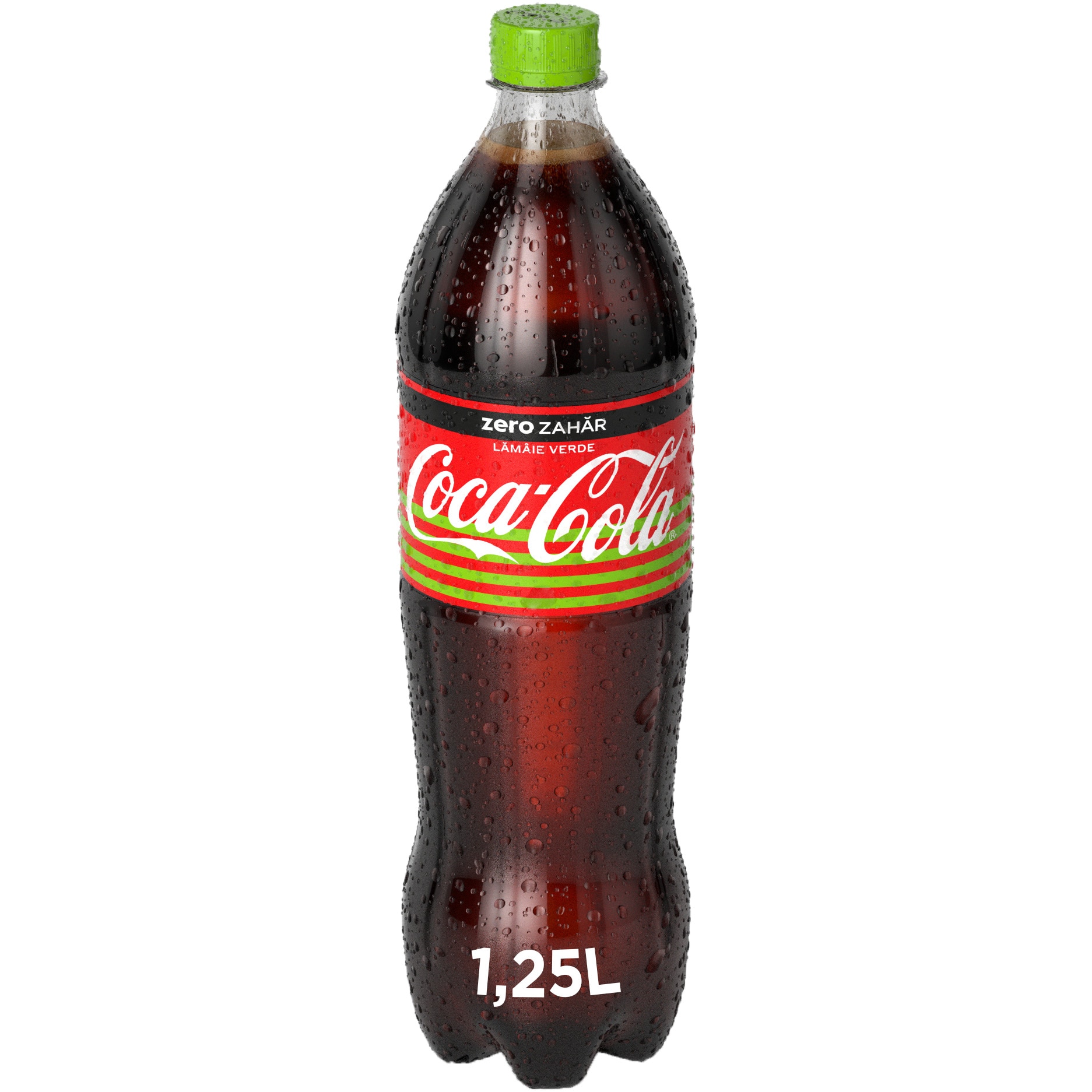 Bautura Carbogazoasa Coca-Cola Lime Zero Zahar, Pet, 1.25l