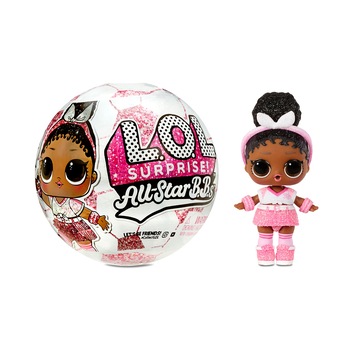 Set papusa L.O.L. Surprise! Seria All-Star B.B.s, S3 Soccer Team, roze Set papusa L.O.L. Surprise! Seria All-Star B.B.s, S3 Soccer Team, roze