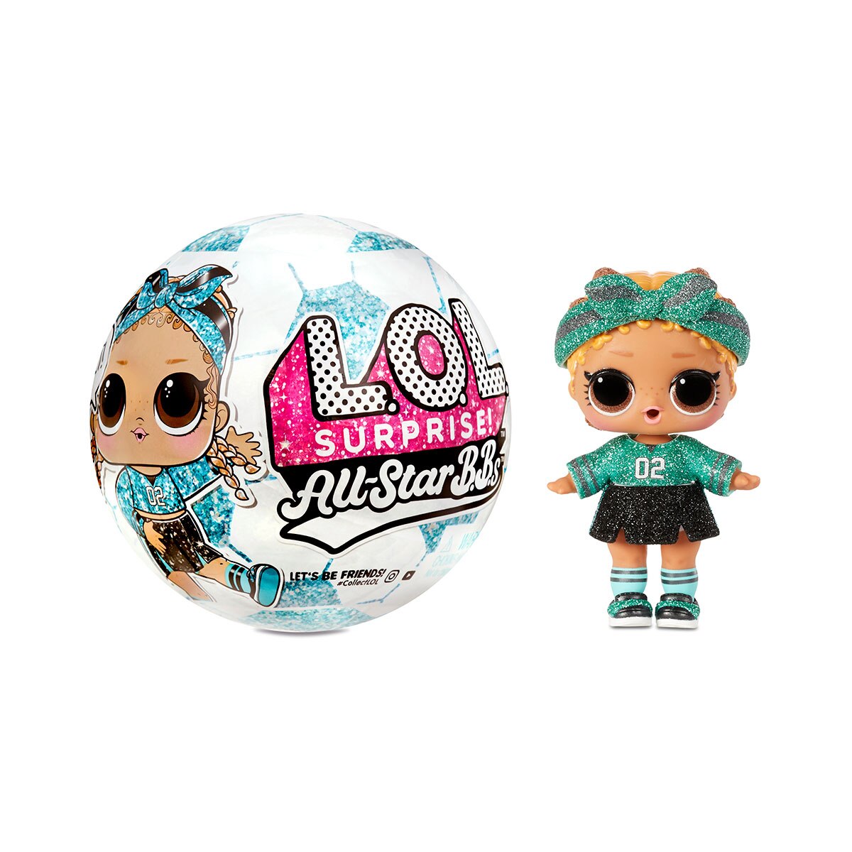 Set papusa L.O.L. Surprise! Seria All-Star B.B.s, S3 Soccer Team, blue