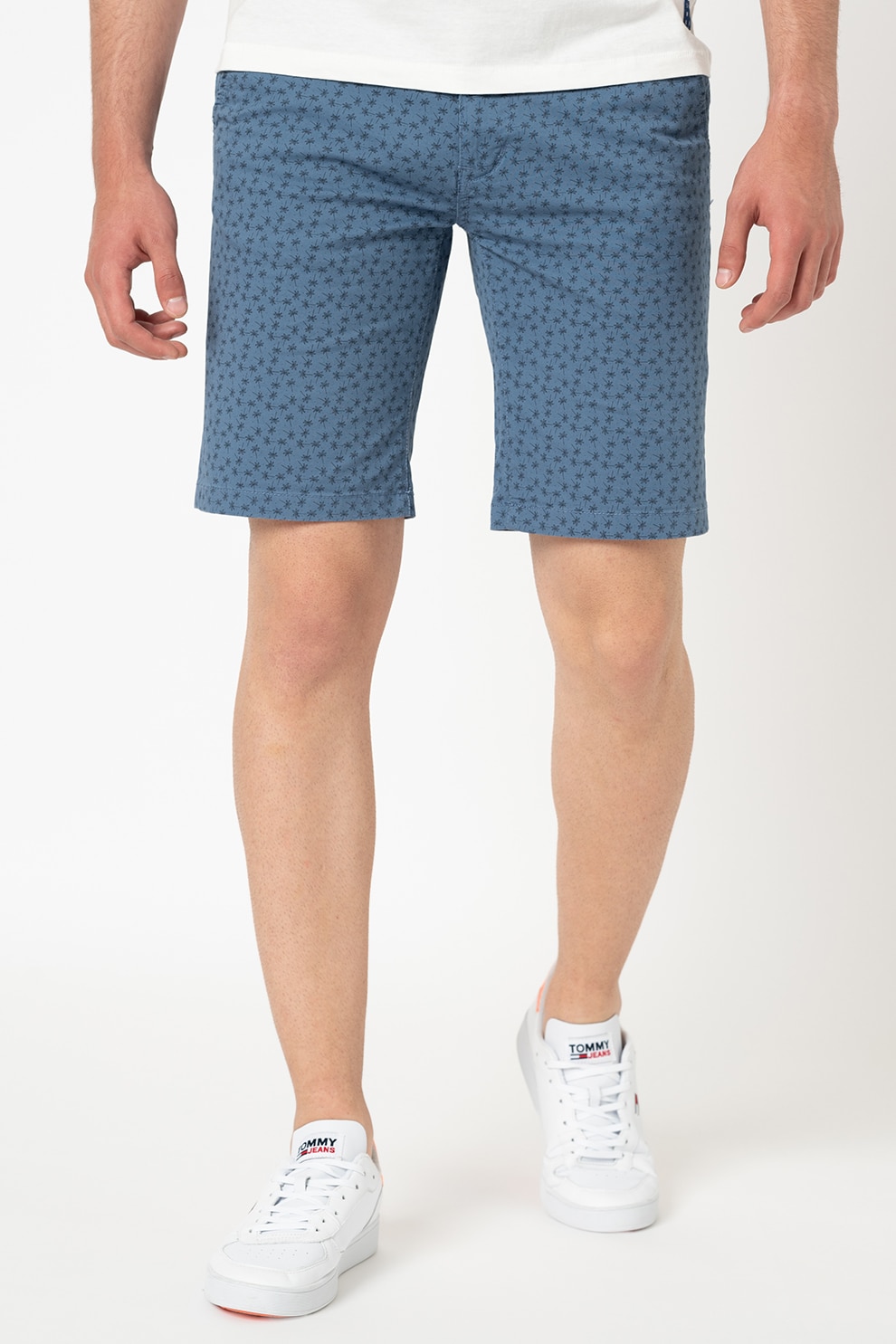 BLEND, Pantaloni scurti chino cu imprimeu, Albastru