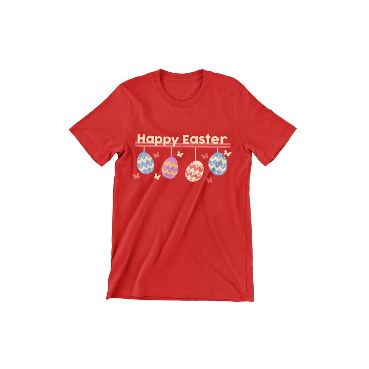 Póló húsvéti gyerekeknek, Kellemes Húsvéti Ünnepeket 3, Piros