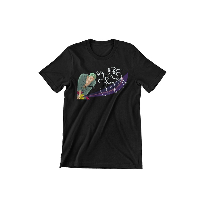 One Piece gyerek póló, Zoro kardja, fekete, Fekete