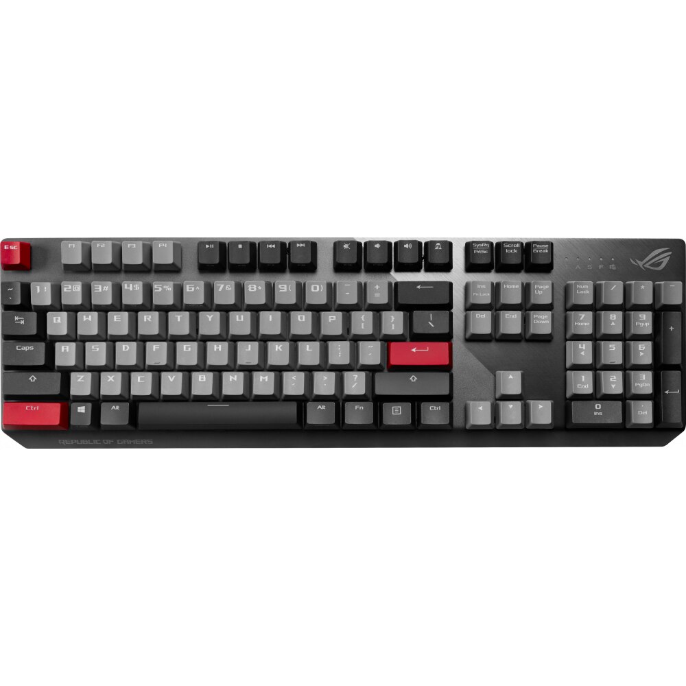 Tastatura Mecanica Gaming ASUS ROG Strix Scope PBT, CHERRY MX Red Switches, PBT Keycaps