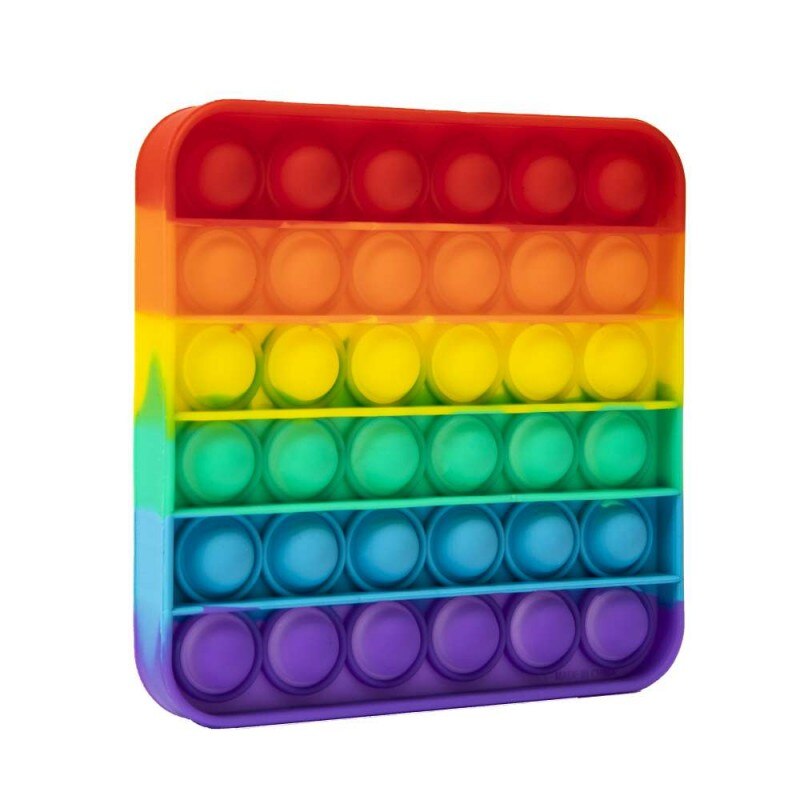 Jucarie Pop it Now & Flip it, Push Bubble Patrat Multicolor Model 5