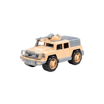 Jeep militar de aparare cu mitraliera , Gri/Bej , 31 cm , 3 ani + Jeep militar de aparare cu mitraliera , Gri/Bej , 31 cm , 3 ani +