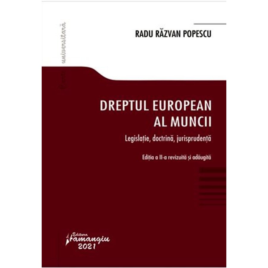 Dreptul european al muncii - Radu Razvan Popescu