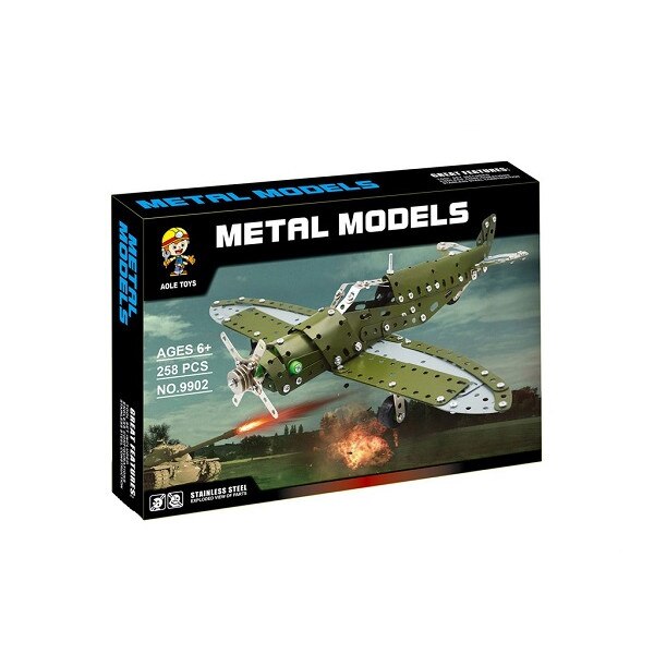 Set constructie asamblare metalica Elicopter 258 piese