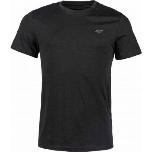 Tricou sport cu logo, 4F, pentru barbati, regular fit, negru