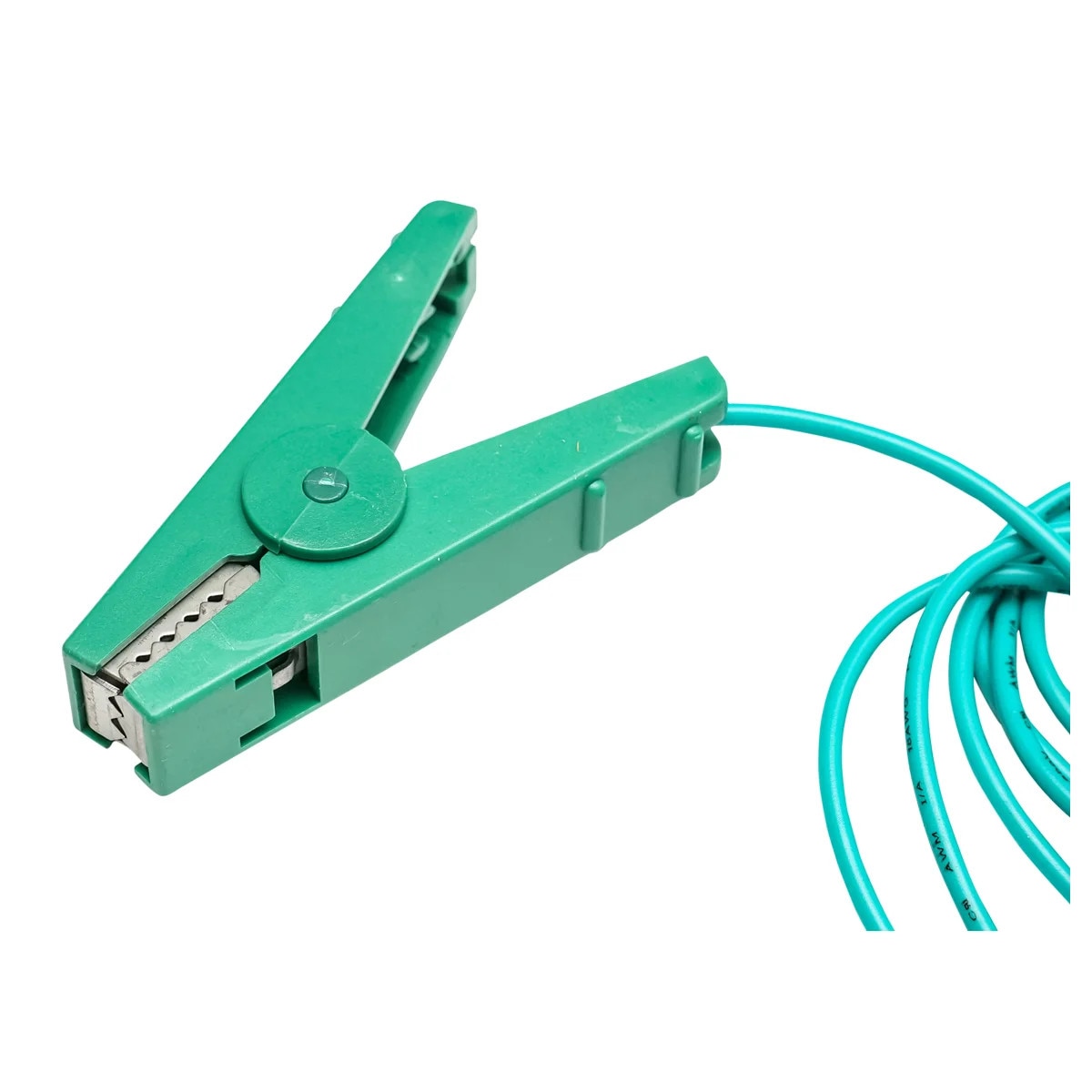Cablu de racordare cu clema crocodil verde pentru gard electric