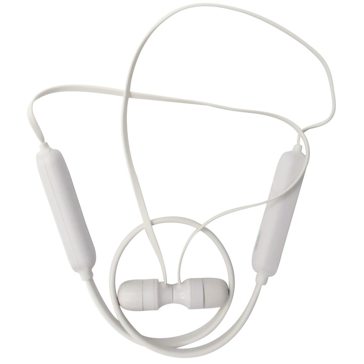 Casti Bluetooth cu fir JVC Marshmallow Wireless HA-FX35BT-W, microfon, magnet, albe