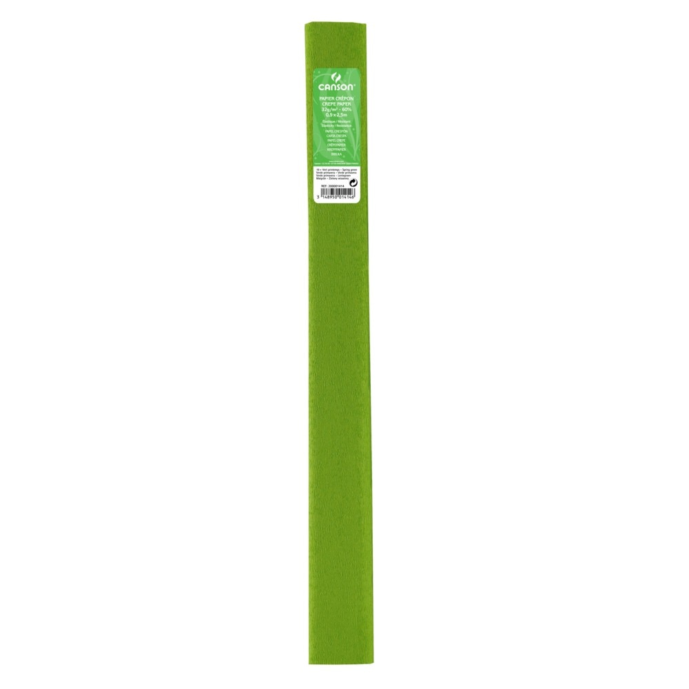 Hartie creponata CANSON standard 0,5 x 2,5m, 32g/mp, Vert printemps (Verde crud)