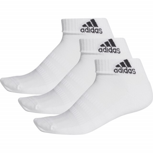 Set 3 perechi sosete Adidas Cushioned Ankle, Alb
