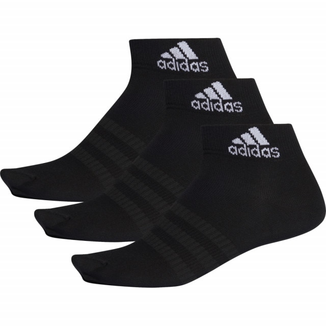 Set 3 perechi sosete Adidas Light Ankle, Negru
