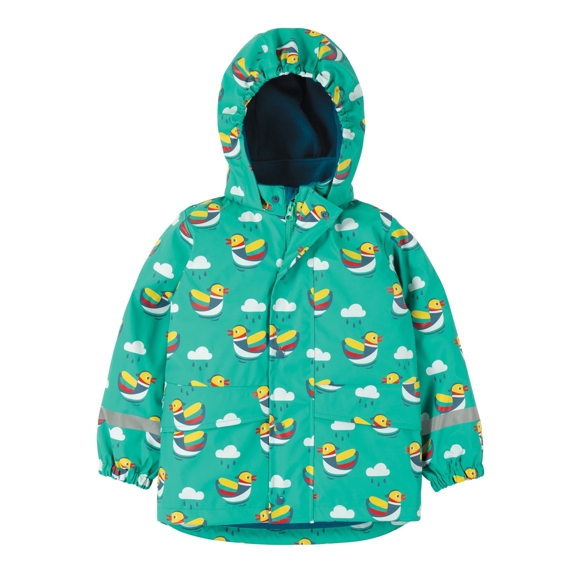 Geaca impermeabila, ratele mandarin, fibre 100% reciclate, multicolor, copii 4-5 ani