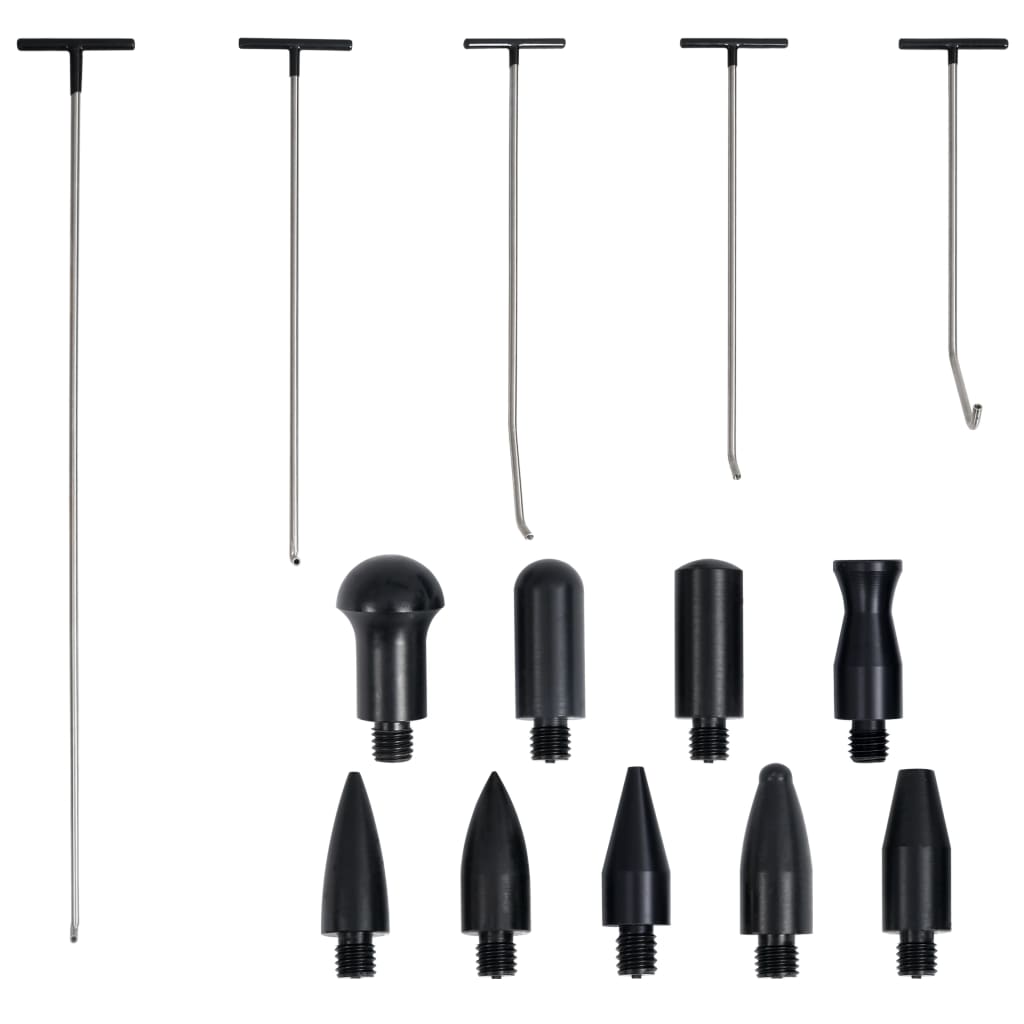 Set de piese pentru reparatii deformari fara vopsea, vidaXL, Otel, Negru
