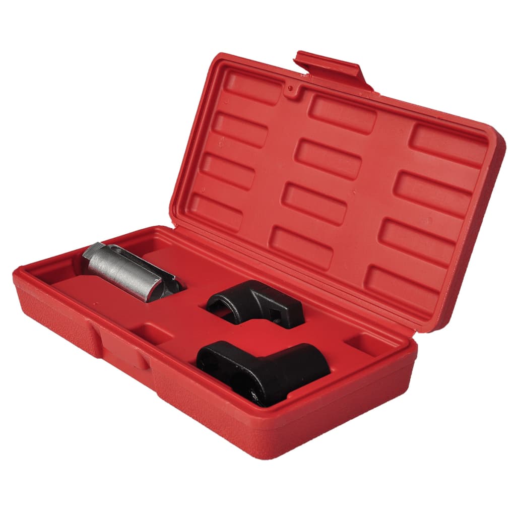 Set de 3 socluri pentru senzor de oxigen, vidaXL, Rosu