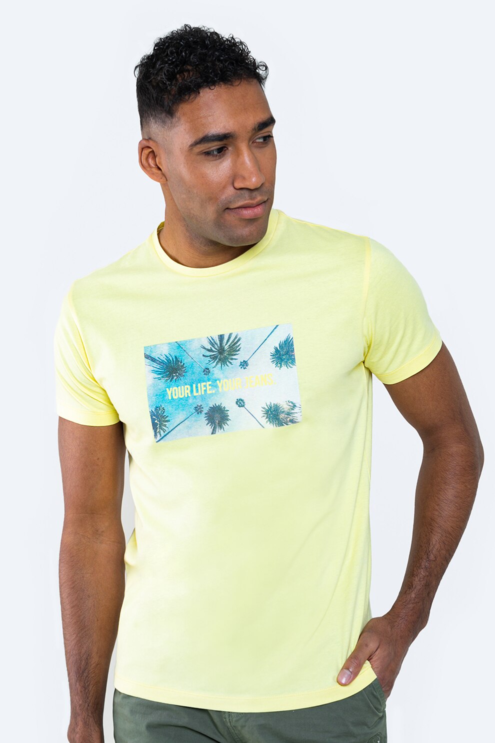 Big Star, Tricou cu imprimeu foto, Galben, 2XL