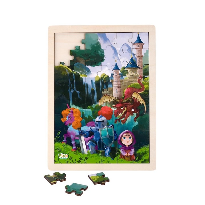 Puzzle din lemn, Pino, Cascada, 48 piese