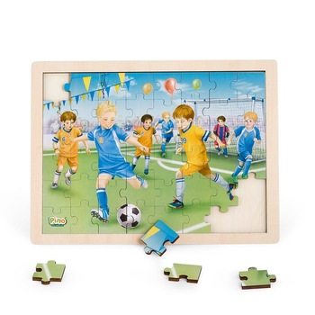 Puzzle din lemn, Pino, Fotbal, 48 piese Puzzle din lemn, Pino, Fotbal, 48 piese