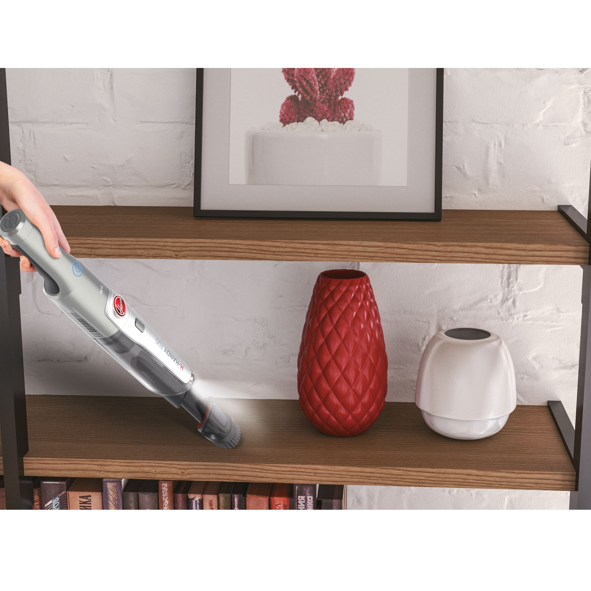 Aspirator de mana, Hoover, 0.15 l, Negru/Gri