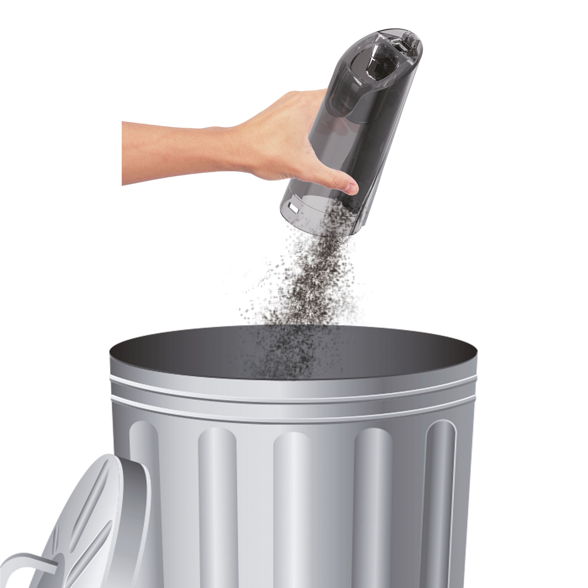 Aspirator de mana, Hoover, 0.15 l, Negru/Gri