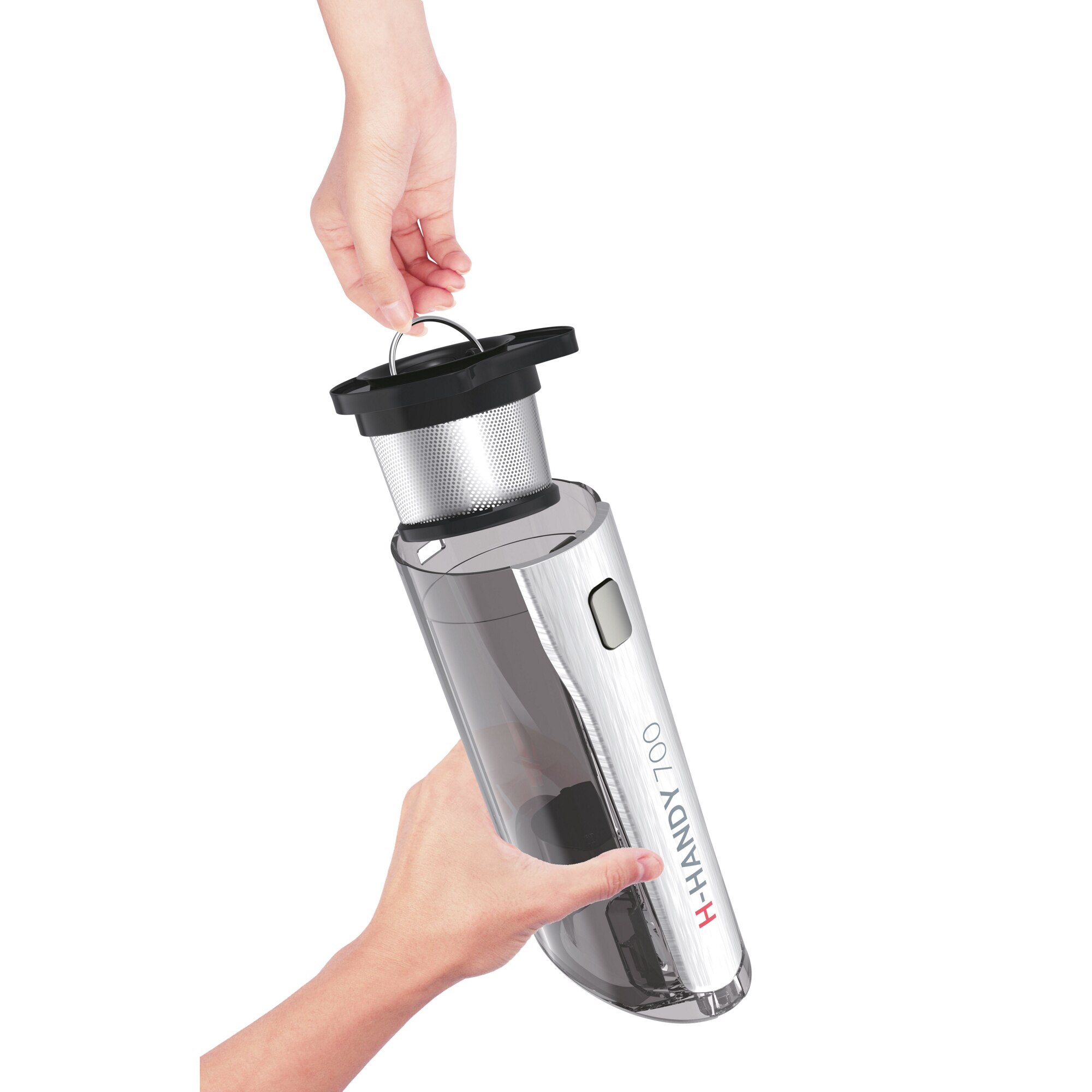 Aspirator de mana, Hoover, 0.15 l, Negru/Gri