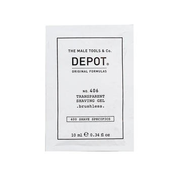 Gel pentru barbierit Depot 400 Shave Specifics No.406 Transparent Gel Brushless, 10ml Gel pentru barbierit Depot 400 Shave Specifics No.406 Transparent Gel Brushless, 10ml
