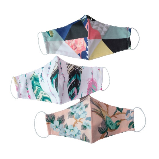 Set 3 masti de protectie ,reutilizabile,din bumbac 100%,certificate OEKO TEX,cu filtru de protectie