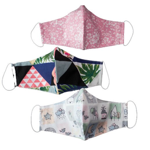 Set 3 masti de protectie ,reutilizabile, bumbac 100%,certificate OEKO TEX,cu filtru de protectie